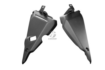 Carenado lateral en el marco Carbono por Kawasaki Z650 / Ninja 650 2017-2021 Carbono+Fibra de Vidrio | Patron Enlazado | Opaco