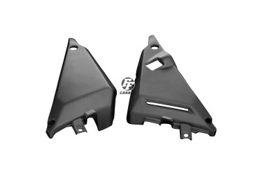 Carénage Latéral en cadre Carbone pour Kawasaki Z650 / Ninja 650 2017-2021 Carbone+Fibre de Verre | Toile Contraignant | Mat