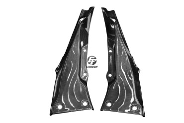 Carenatura laterale sotto il sedile (coperchio) Carbonio per Kawasaki ZX-10R 2016- Carbonio+Fibra di Vetro | Tela | Brillante