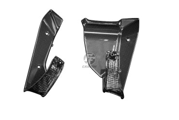 Carénage Latéral au-dessous selle (partie à gauche) Carbone pour MV Agusta Brutale 800 / 800RR / 800RC 2017-2019 Carbone+Fibre de Verre | Toile Contraignant | Brillant