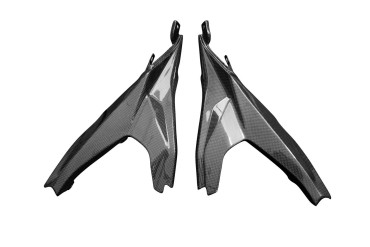 Carenado lateral debajo de asiento Carbono por Ducati Streetfighter V2 2021- Carbono+Fibra de Vidrio | Patron Sencillo | Brillante