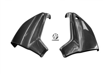 Carbon Side Panels below Seat for Kawasaki ZRX Carbon+Fibreglass | Plain Weave | Glossy
