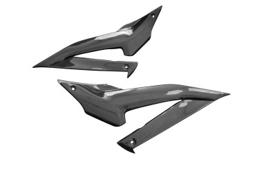 Carbon Seitenverkleidung unter Sitz für Yamaha YZF R3 Carbon+Fiberglas | Leinwand | Glossy