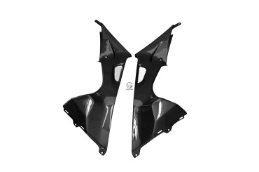 Carbon Side Panels below Tank for BMW S1000RR 2010-2014 Carbon+Fibreglass | Plain Weave | Glossy