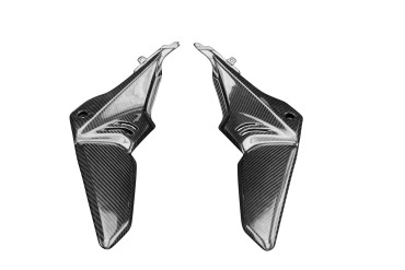 Carénage Latéral au-dessous réservoir Carbone pour Honda CB 650 R / CBR 650 R 2019- Carbone+Fibre de Verre | Toile Sergé | Brillant
