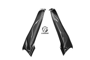 Carbon Side Panels below Tank for Kawasaki Ninja H2 2015+ / H2R 2015+ Carbon+Fibreglass | Plain Weave | Glossy