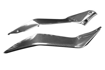 Carenado lateral debajo del depósito Carbono por Kawasaki Z H2 2020- Carbono+Fibra de Vidrio | Patron Enlazado | Brillante