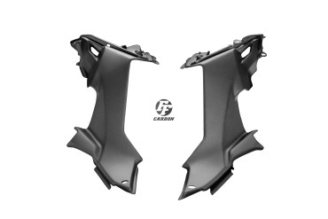 Carenado lateral debajo del depósito Carbono por Kawasaki Z650 2017-2021 Carbono+Fibra de Vidrio | Patron Sencillo | Opaco