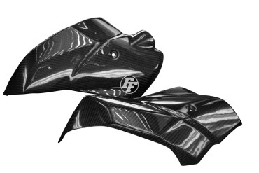 Carbon Side Panels below Tank for TRIUMPH TIGER 800 /800 XC 100% Carbon | Twill Weave | Glossy