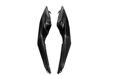 Carbon Sitz Abdeckung Seitenteile für Kawasaki ZX6R 636 2009-2012 Carbon+Fiberglas | Köper | Glossy