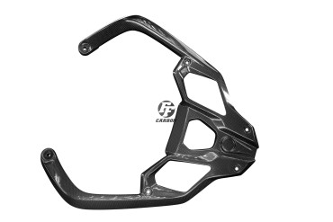 Agarres de pasajero Carbono por BMW R1200GS 2013-2018 / R1250GS 2017- Carbono+Fibra de Vidrio | Patron Sencillo | Brillante