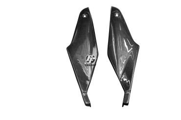 Carenado de depósito (paneles laterales) Carbono por Aprilia RSV 1000R 2004-2009 Carbono+Fibra de Vidrio | Patron Sencillo | Brillante