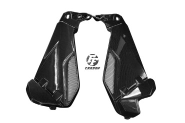 Carenado de depósito (paneles laterales) Carbono por BMW R1200 GS 2013-2016 Carbono+Fibra de Vidrio | Patron Sencillo | Brillante