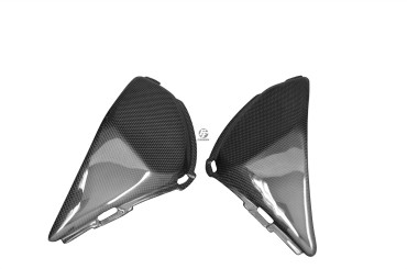 Carenado de depósito (paneles laterales) Carbono por Honda CBR 1000RR 2008-2011 Carbono+Fibra de Vidrio | Patron Sencillo | Brillante