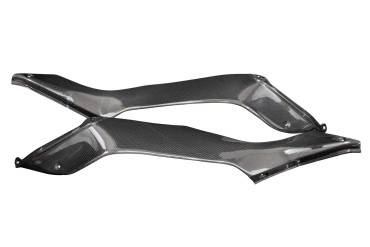 Parti laterali della carenatura del serbatoio Carbonio per Kawasaki Ninja H2 SX/SE 2018- 100% Carbonio | Tela | Brillante