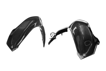Carbon Tankverkleidung Seitenteile für Kawasaki Z900 2017-2019 Carbon+Fiberglas | Köper | Glossy