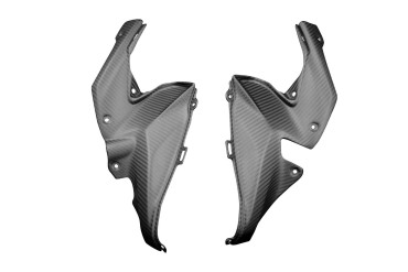Carenado de depósito (paneles laterales) Carbono por Kawasaki Z900 2020- 100% Carbono | Patron Enlazado | Opaco