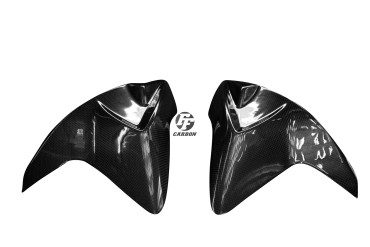 Carenado de depósito (paneles laterales) Carbono por Suzuki GSX-R 600/750 2011-2014 Carbono+Fibra de Vidrio | Patron Sencillo | Brillante