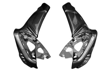 Carenado de depósito (paneles laterales) Carbono por Yamaha MT-10 2016- Carbono+Fibra de vidrio | Patron Enlazado | Brillante