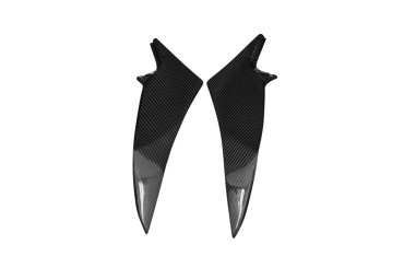 Carenado de depósito (paneles laterales) Carbono por Yamaha YZF-R1 2009-2014 Carbono+Fibra de Vidrio | Patron Enlazado | Brillante