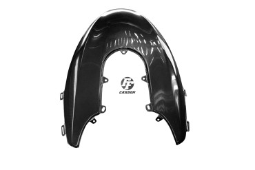 Carenado de depósito Carbono por Ducati Divael 2010-2018 Carbono+Fibra de Vidrio | Patron Sencillo | Brillante