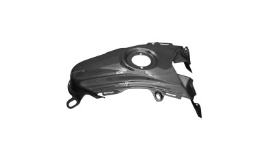 Carenado de depósito Carbono por Ducati Hyperstrada / Hypermotard 821 2013-2015 939 2016- Carbono+Fibra de Vidrio | Patron Sencillo | Brillante