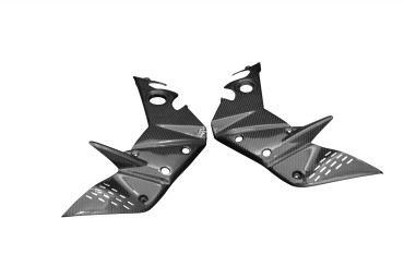 Pannello laterale inferiore Carbonio per Kawasaki Z750/R 2007-2012 / Z1000 2007-2009 100% Carbonio | Spigato | Brillante