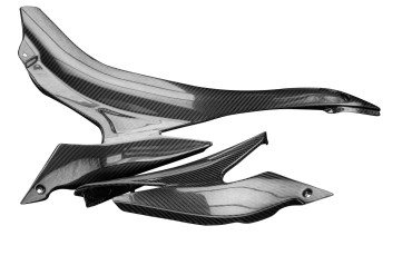 Carénage Latéral inférieur Carbone pour Kawasaki ZX-6R 2007-2008 100% Carbone | Toile Sergé | Brillant