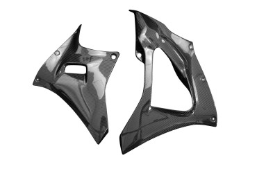 Carbon Lower Side Panels for Yamaha YZF-R7 2022- Carbon+Fibreglass | Twill Weave | Glossy
