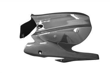 Guardafango posterior (versión corta) Carbono por Ducati Diavel 2010-2018 Carbono+Fibra de Vidrio | Patron Sencillo | Brillante