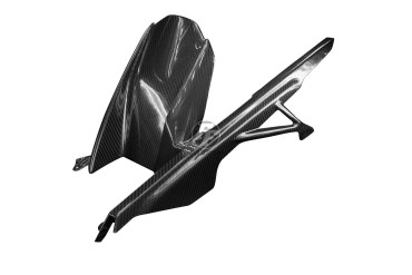 parafango posteriore con paracatena Carbonio per BMW S 1000 RR 2019- / M 1000 RR 2021- / S 1000 R 2021- Carbonio+Fibra di Vetro | Spigato | Brillante