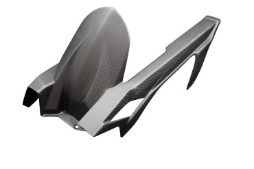 parafango posteriore con paracatena Carbonio per Kawasaki Ninja 400 2019- 100% Carbonio | Tela | Opaco