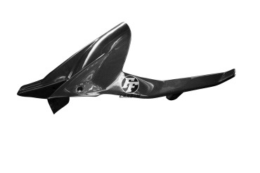 guardabarros trasero con portacables integrado Carbono por KTM 1290 Super Duke R / GT 2016- Carbono+Fibra de Vidrio | Patron Sencillo | Brillante