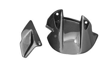 Carbon hinteres Schutzblech und unterer Kettenschutz für Aprilia SMV 750 Dorsoduro / Dorsoduro 900 Carbon+Fiberglas | Leinwand | Glossy
