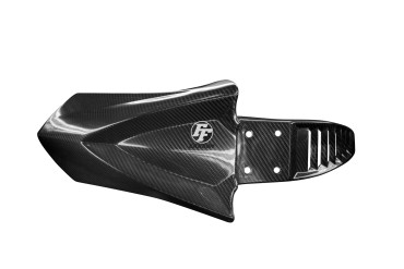 Guardafango frontal (parte superior) Carbono por KTM 950 / 990 Supermoto SM / SMR 2008-2014 Carbono+Fibra de Vidrio | Patron Enlazado | Brillante