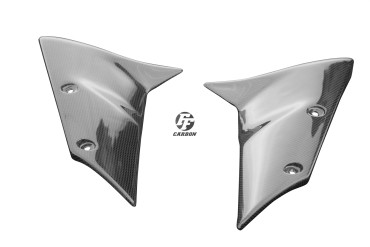 Guardafango frontal (solo partes laterales) Carbono por Kawasaki ZX-6R 2005-2008 / ZX-10R 2004-2006 Carbono+Fibra de Vidrio | Patron Sencillo | Brillante
