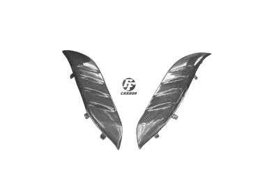 Guardafango frontal (solo partes laterales) Carbono por Kawasaki ZZR 1400 2006-2020 / ZX-14R 2006-2015 100% Carbono | Patron Sencillo | Brillante