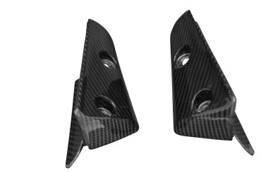 Guardafango frontal (solo partes laterales) Carbono por Triumph Speed Triple 2011-2015 Carbono+Fibra de Vidrio | Patron Enlazado | Brillante