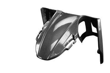 Guardafango frontal Carbono por Ducati Hypermotard 950 2019- Carbono+Fibra de Vidrio | Patron Sencillo | Brillante