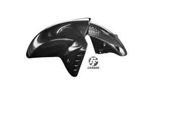 Guardafango frontal Carbono por Kawasaki ZZR 1400 2006-2020 / ZX-14R 2006-2015 100% Carbono | Patron Sencillo | Brillante