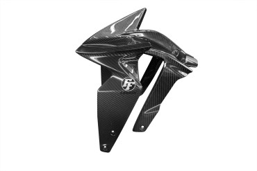 Guardafango frontal Carbono por MV Agusta Rivale 800 2013 Carbono+Fibra de Vidrio | Patron Enlazado | Brillante