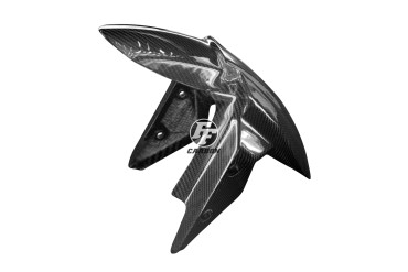 Garde boue avant Carbone pour Triumph Street Triple 765 2017- Carbone+Fibre de Verre | Toile Sergé | Brillant